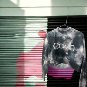 Calvin Klein Performance Blue and Gray Top